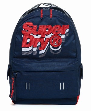 Superdry Jacky Montana Férfi Hátizsák Sötétkék/Piros | IBDCO4805